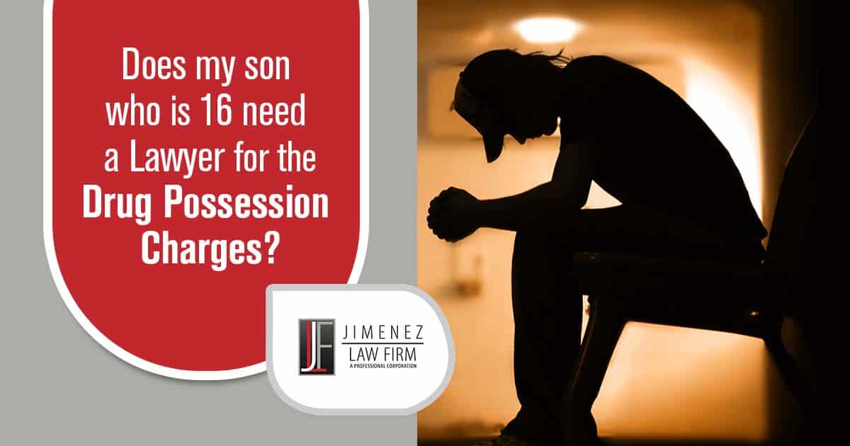 Image of Desperate Teen in silhouette picture. Your son is facing drug possession charges and he is only 16. You know the seriousness of the situation and you need advice from an expert, but you don't know where to turn for legal help. You're feeling desperate and overwhelmed. You don't want your son to be punished for a mistake he made, but you also don't know enough about the legal system to defend him on your own. Don't worry, The Jimenez Law Firm can help. We specialize in juvenile cases and have over 10 years of experience representing minors in court. Our team of experienced attorneys will fight for your son's rights in court and make sure that justice is served in the best possible way. Contact us today to get started!
