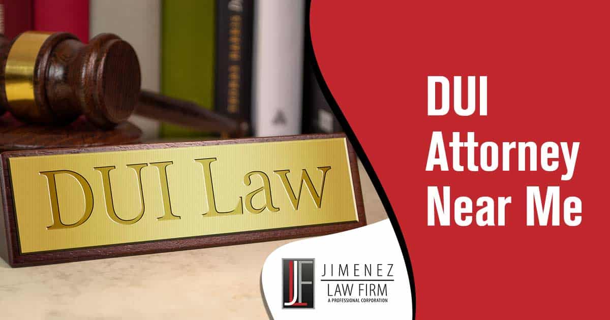 Image of the words DUI Law on a bronze metal plaque with a judges gavel and pestle in the background. Dealing with a DUI charge is incredibly stressful and difficult to navigate. It can be hard to find a reliable attorney who can answer your questions and provide the legal help you need. A DUI conviction can have serious long-term consequences on your life, from losing your license to thousands in fines and even jail time. Don't leave it up to chance, make sure you get the best legal help possible for your case. The Jimenez Law Firm, P.C., is here to guide you through the process of handling a DUI charge with confidence and ease. Our experienced attorneys are dedicated to providing personalized attention and doing everything possible to ensure the best outcome for your case. Contact us today—we'll help make this difficult time in your life as smooth as possible!