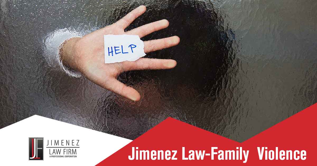 Jimenez Law-Family Violence-2 Image of a woman’s hand on glass press a note that says help against the glass. Domestic violence is a crime. It is a crime driven by power and control, often perpetrated in silence. Women are the target of this violence most often, with more than one in three women worldwide experiencing physical or sexual violence during their lifetime.