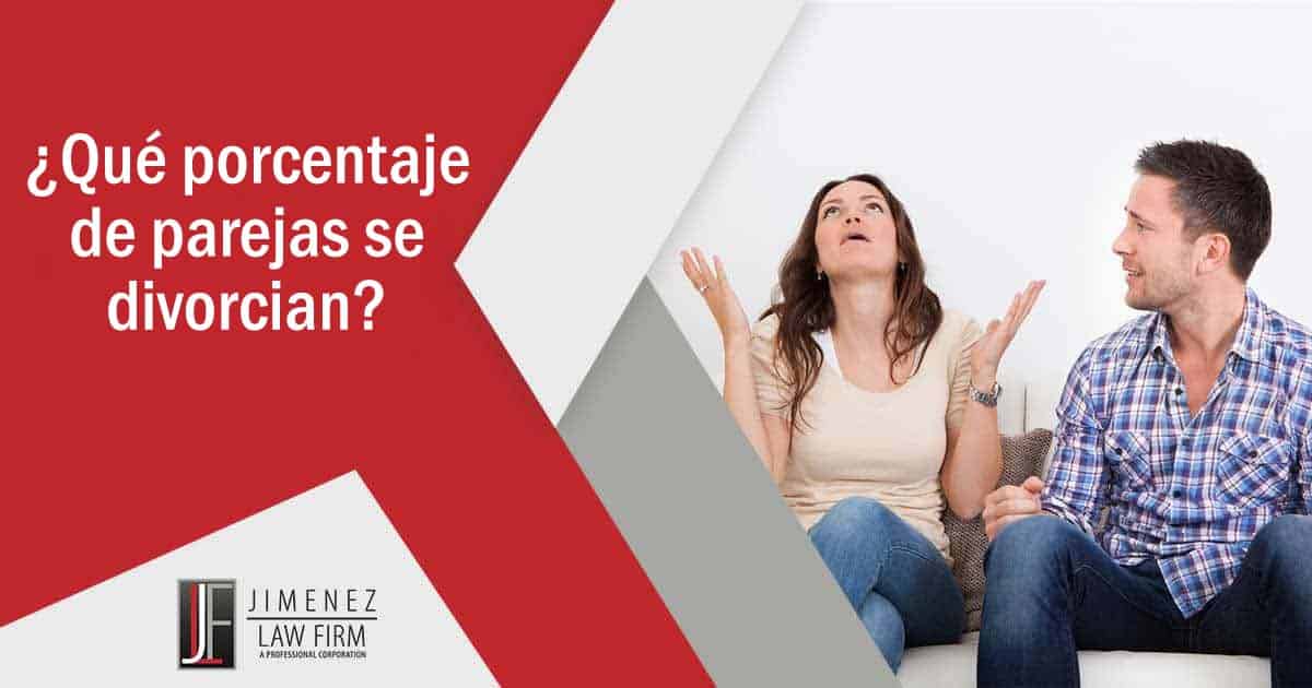 ¿Qué porcentaje de parejas se divorcian?