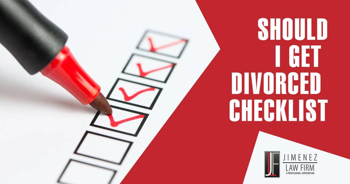 Should I Get Divorced Checklist