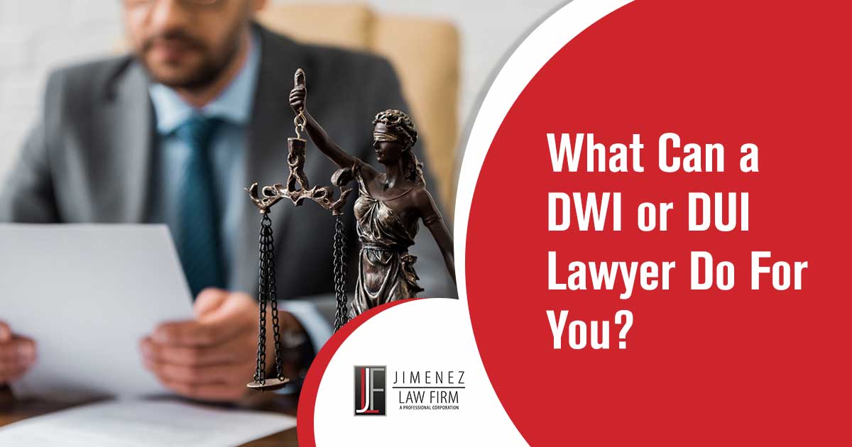 Image of Close-up view of lady justice statue and lawyer working working with papers behind. Dealing with a DWI or DUI charge can be a nightmare. The legal consequences and emotional distress can have a long-lasting impact on your life. Navigating the complex legal system on your own can be overwhelming and lead to unfavorable outcomes. Are you feeling scared, anxious, and unsure about the next steps to take after being charged with a DWI or DUI offense? Do you fear the potential loss of your driver's license, heavy fines, increased insurance rates, or even jail time? It's time to take action and protect your future. At Jimenez Law Firm, our experienced DWI and DUI lawyers are here to help you through this challenging time. We have the knowledge, expertise, and dedication needed to build a strong defense strategy tailored to your unique situation. From gathering evidence to negotiating with prosecutors and representing you in court, we will fight vigorously to minimize the impact of these charges on your life. Don't face this uphill battle alone – let us guide you through every step of the legal process. With our skilled legal team by your side, you can regain control of your future and increase the chances of obtaining a favorable outcome. Contact Jimenez Law Firm today for a free consultation!