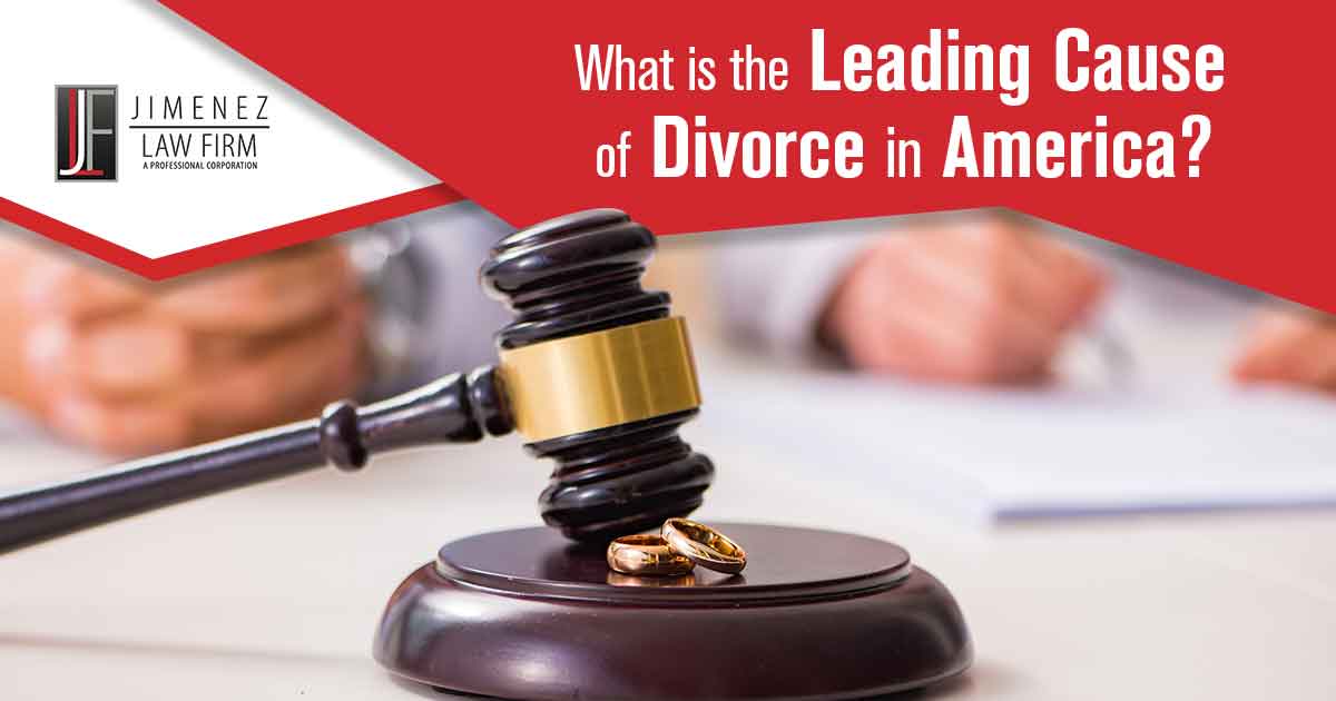 Image of Judge gavel deciding on marriage divorce. Identifying the leading cause of divorce in America proves to be a challenging puzzle for couples and researchers alike. The lack of a clear consensus on the primary factors contributing to divorces leaves individuals without targeted insights, leading to confusion, speculation, and potential difficulties in addressing key issues within marriages. The elusive understanding of the leading cause of divorce in America adds a layer of frustration and anxiety for couples. Without a clear consensus, addressing the root issues becomes an uphill battle, creating a breeding ground for misunderstandings, unresolved conflicts, and a lack of targeted solutions. The absence of concrete insights exacerbates the challenges couples face, making it difficult to navigate the complexities of marital relationships. Turn to The Jimenez Law Firm for clarity on the complexities surrounding divorce in America. Our knowledgeable team helps unravel the factors contributing to divorces, offering valuable insights and guidance. With The Jimenez Law Firm's expertise, you gain a clearer understanding of the issues at hand, empowering you to navigate challenges and make informed decisions for the future of your marriage. Trust us to provide the guidance you need in deciphering the leading causes of divorce in America.