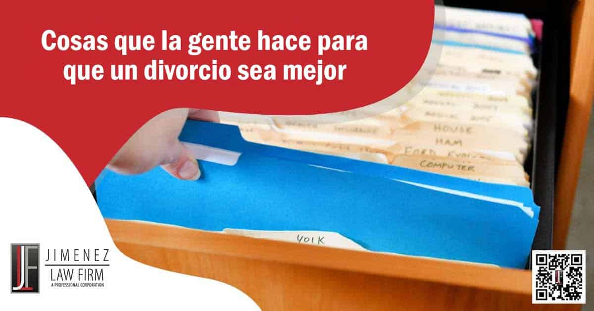 Archivador relacionado con documentos de divorcio