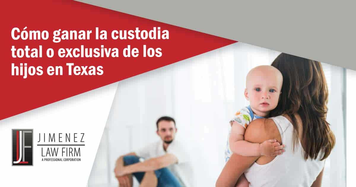 Niño en un gráfico sobre custodia exclusiva en Texas