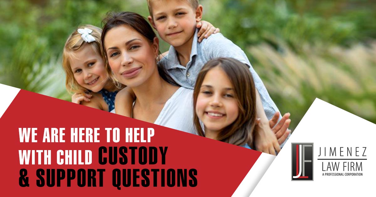 custody-support-questions-jimenez Photo of mother and three children