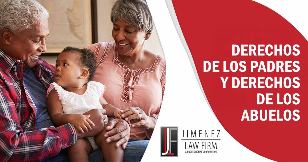 Niño en un gráfico sobre los derechos de padres y abuelos