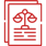 Red legal design graphic