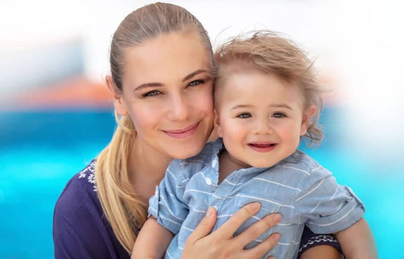 Photo of a mother with her baby boy