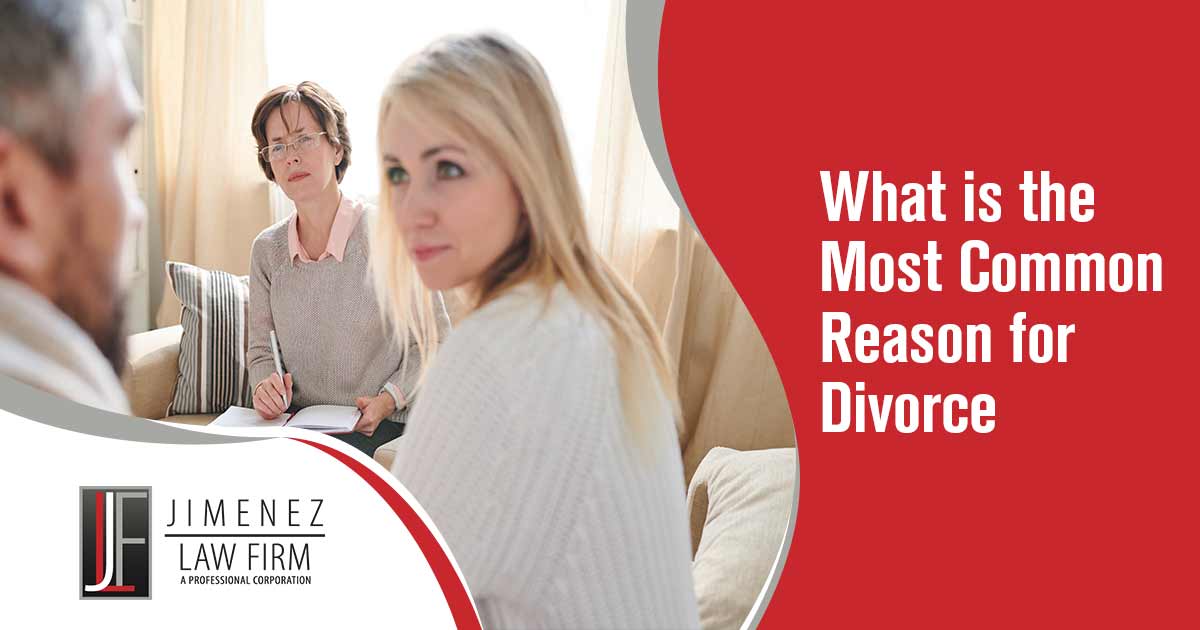 Image of couple discussing marital issues with a female phycologist in the background. The Jimenez Law Firm, P.C., provides comprehensive legal advice for those going through a divorce, helping them understand their rights and the common reasons for divorce. With years of experience in family law, our knowledgeable attorneys will work with you every step of the way to make sure everything is handled properly.